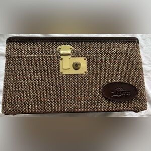 Vintage Lancer Train Case Overnight Tweed & Leather Combo Luggage